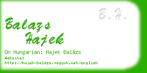 balazs hajek business card